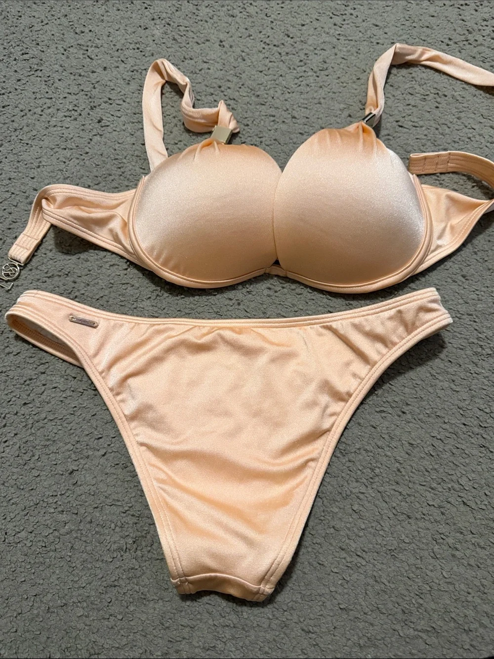 Victoria's Secret Peach Halter Push-Up Bikini Set